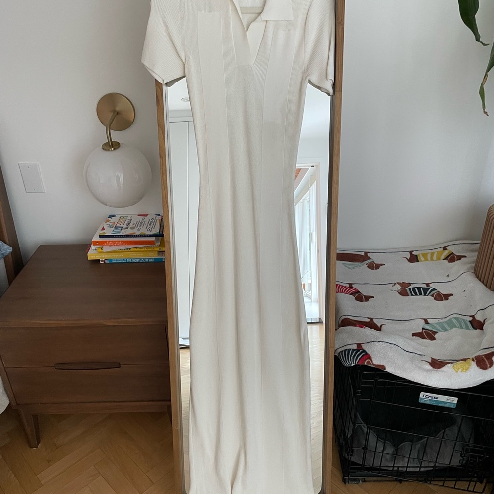 Jacquemus Maxi Dress in Cream with Elegant Design